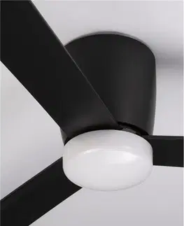 Ventilátory NOVA LUCE stropní ventilátor DELL tělo z hliníku matná černá 3ABS dřevěné listy 9952330