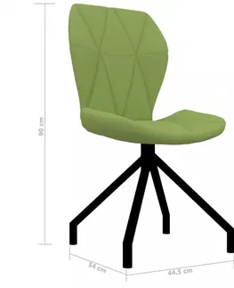 Židle Jídelní židle 6 ks umělá kůže Dekorhome Zelená