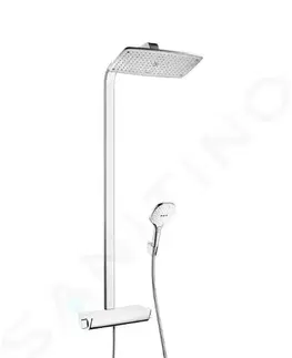 Sprchy a sprchové panely HANSGROHE Raindance Select E Sprchový set Showerpipe 360 s termostatem, EcoSmart 9 l/min, bílá/chrom 27286400