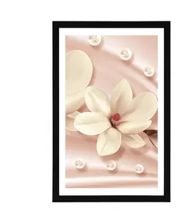 Květiny Plakát s paspartou luxusní magnolie