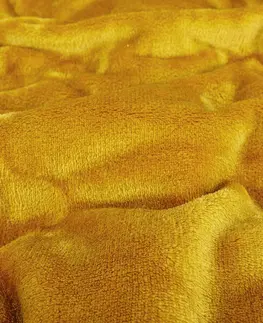 Přikrývky BO-MA Deka Aneta tmavě žlutá (mustard), 150 x 200 cm