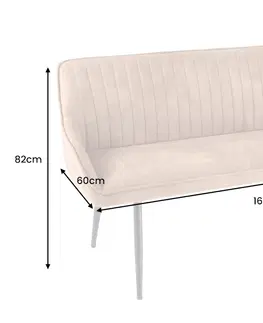 Lavice do jídelny LuxD Designová lavice Esmeralda 160 cm hnědá
