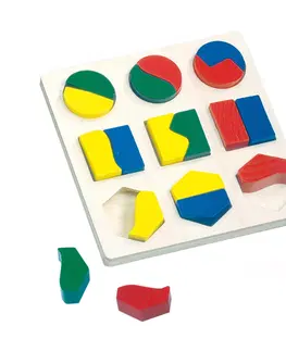 Dřevěné hračky Bino Puzzle - geometrické tvary