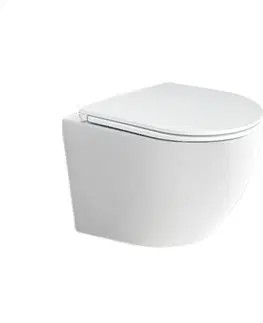 Koupelna MEREO WC závěsné kapotované, RIMLESS, 490x370x360, keramické, vč. sedátka CSS113S VSD82S