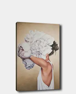Obrazy Hanah Home Obraz WOMAN IN FLOWER 50x70 cm