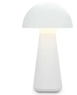 LED stolní lampy BRILONER LED nabíjecí stolní lampa 28 cm 2,6W 300lm bílé IP44 BRILO 7421016