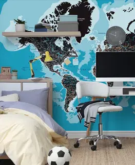 Samolepící tapety Samolepící tapeta moderní mapa světa
