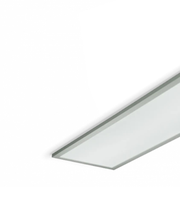 Stropní kancelářská svítidla NASLI stropní svítidlo Elata DOPS LED 120 cm 69 W stříbrná/elox