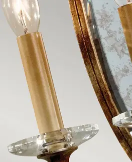 Nástěnná svítidla FEISS Nástěnné světlo Valentina, 3 zdroje, bronz/křišťál