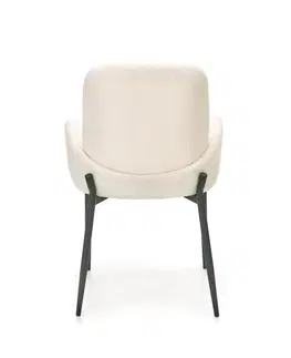 Židle HALMAR Designová židle K477 krémová