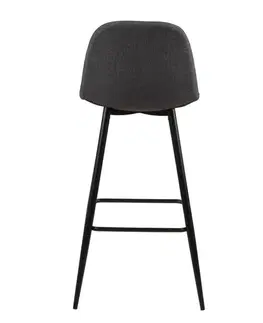 Barové židle Dkton Designová barová židle Nayeli šedá a černá