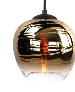 Stínidlo na lampu HighLight Stínidlo Fantasy Apple, zlaté, Ø 22 cm, sklo