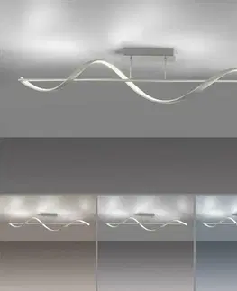 Chytré osvětlení PAUL NEUHAUS LED stropní svítidlo Q-SWING stříbrná stmívatelné Smar Home ZigBee 2700-5000K PN 6385-55