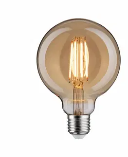LED žárovky PAULMANN 1879 Filament 230V 3-krokové-stmívatelné LED Globe G95 E27 6W 1800K stmívatelné zlatá