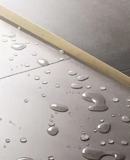 Sprchové kouty REA Spádová lišta pravá, 100cm zlatá  kartáčovaná REA-K3217