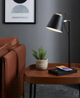 Stolní lampy kancelářské EGLO EGLO Lacey-QI LED stolní lampa, dotykový stmívač