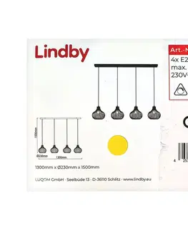 Svítidla Lindby Lindby - Lustr na lanku FRANCES 4xE27/60W/230V 