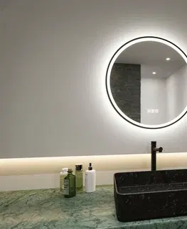 LED nástěnná svítidla PAULMANN LED zrcadlo s osvětlením Mirra IP44 CCT 230V 11,5W stmívatelné černá/zrcadlo