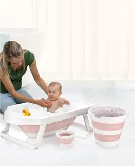 Vaničky a kyblíky L'essentiel Dětská vanička s kbelíky Bathylda růžovo-bílá