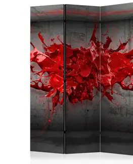 Paravány Paraván Red Ink Blot Dekorhome 135x172 cm (3-dílný)