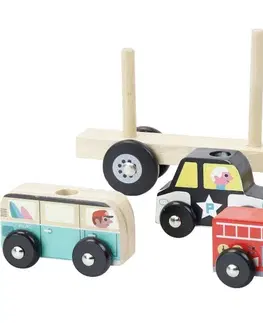 Dřevěné hračky Vilac Dřevěný kamión s autíčky ARIK vícebarevný