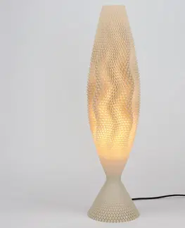 Stolní lampy Tagwerk Stolní lampa Koral z organického materiálu, len, 65 cm