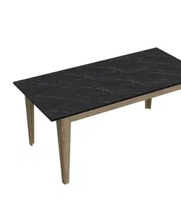Jídelní stoly Kalune Design Jídelní stůl LORENZ 90 cm černá/hnědá
