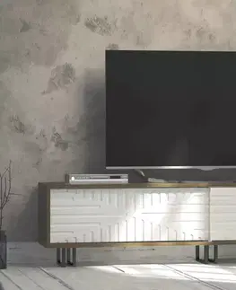 TV stolky Sofahouse Designový TV stolek Barid 180 cm dub bílý