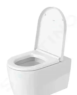 Záchody DURAVIT ME by Starck Závěsné WC, Rimless, s WonderGliss, alpská bílá 25290900001