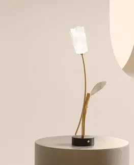 Stolní lampy Slamp Nabíjecí stolní lampa Slamp LED Tulip, černá základna