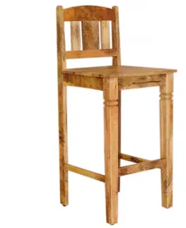 Židle Barová židle Guru z masivu mango