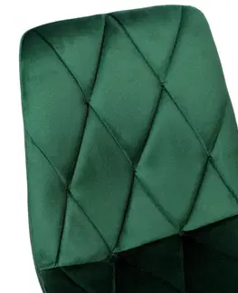 Židle TZB Čalouněná jídelní židle MADISON samet zelená