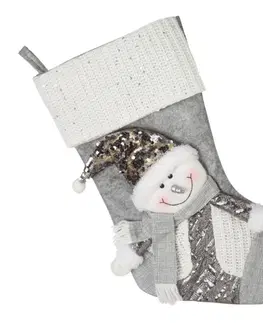 Vánoční dekorace Vánoční dekorace ve tvaru ponožky se sněhulákem