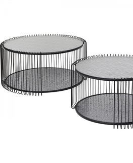 Konferenční stolky KARE Design Konferenční stolek Wire Double - černý (set 2 kusů)