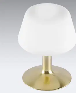 Stolní lampy Paul Neuhaus Till - malá LED stolní lampa s mosaznou nohou