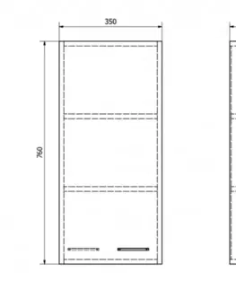 Koupelnový nábytek AQUALINE ZOJA/KERAMIA FRESH horní skříňka 35x76x23cm, bílá 50334
