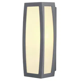 Moderní venkovní nástěnná svítidla SLV BIG WHITE MERIDIAN BOX, venkovní nástěnné svítidlo, TC-(D,H,T,Q)SE, antracit, max. 20 W, se senzorem 230085