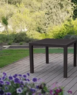 Zahradní stoly KETER Zahradní stůl SYMPHONY Quartet | hnědá