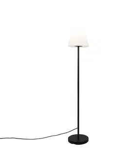 Venkovni stojaci lampy Venkovní stojací lampa černá s bílým odstínem IP65 25 cm - Virginia