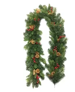 Vánoční dekorace Vánoční girlanda Savona zelená, 200 cm