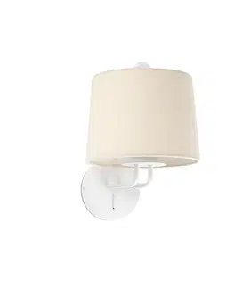 Nástěnná svítidla s látkovým stínítkem FARO MONTREAL nástěnná lampa, bílá/béžová