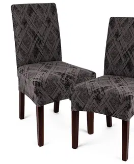 Doplňky do ložnice 4Home Multielastický potah na židli Comfort Plus šedá, 40 - 50 cm, sada 2 ks