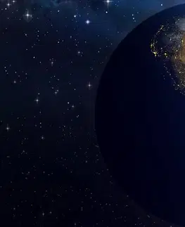Obrazy vesmíru a hvězd Obraz modrá planeta Země