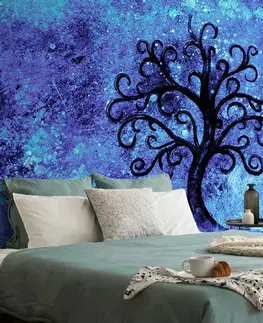 Tapety Feng Shui Tapeta strom života na modrém pozadí