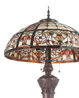 Stojací lampy Clayre&Eef Luxusní stojací lampa Lindsay v Tiffany stylu