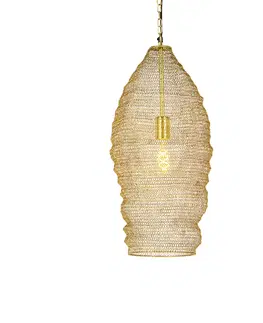 Zavesna svitidla Orientální závěsná lampa zlatá 25 cm - Nidum
