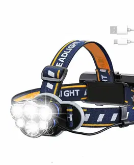 Čelovky Solight LED čelová nabíjecí svítilna, 550lm, Li-Ion, USB WN35