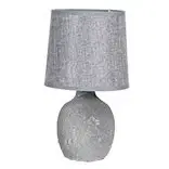 Lampy Šedá stolní lampa se šedým stínidlem - Ø 15*26 cm E14/max 1*40W Clayre & Eef 6LMC0014