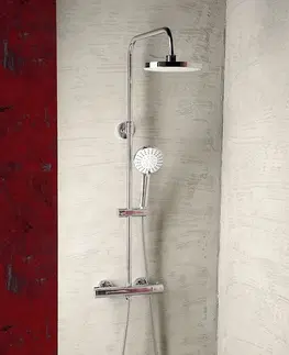 Sprchy a sprchové panely AQUALINE LIGA sprchový sloup s termostatickou baterií, chrom SL533