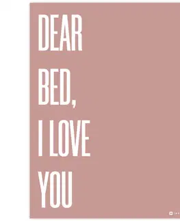 Obrazy s textem Obraz do ložnice - Dear bed